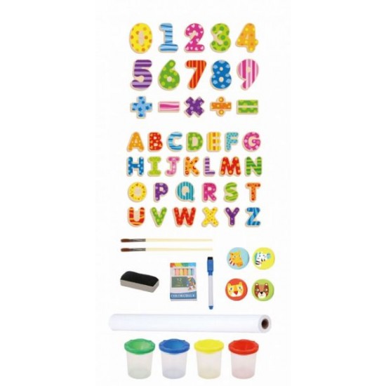 Дървена двустранна дъска за рисуване Tooky Toy TL114