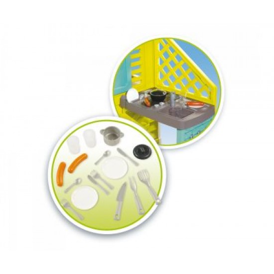 Градинска къща за игра с кухня Smoby Playhouse 600810722