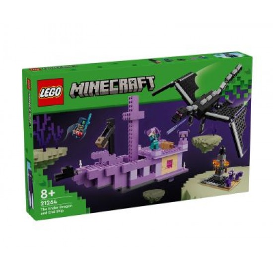 Конструктор LEGO Minecraft 21264 Драконът Ендър и корабът на Края