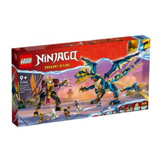 Конструктор LEGO NINJAGO 71796 - Стихиен дракон срещу робот на Императрицата