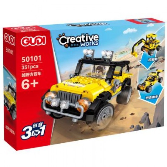 Конструктор Джип Creativ 3 в 1 Gudi 50101