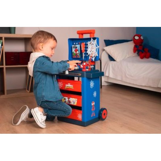 Детска маса с инструменти Spidey Tool Trolley Smoby 7600360214