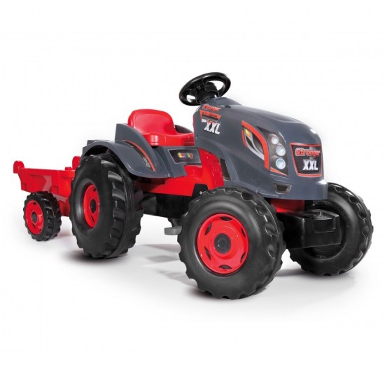 Детски трактор с педали и ремарке Smoby Stronger XXL 7600710200