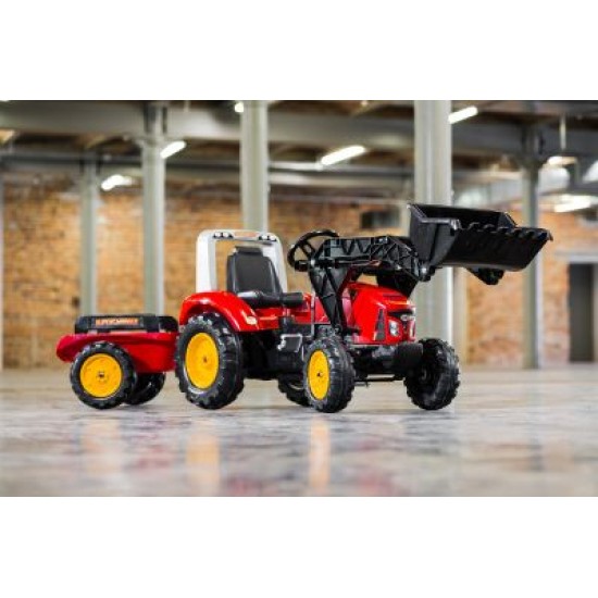Детски трактор с ремарке и гребло Falk F2020M