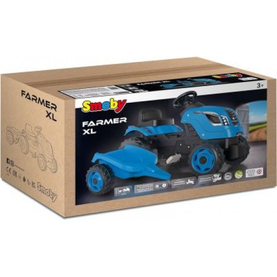 Детски трактор с педали и ремарке Farmer XL Smoby 7600710129