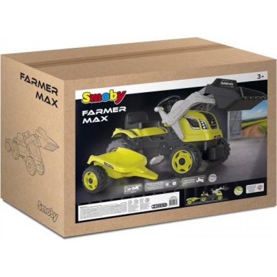 Детски трактор товарач с педали и ремарке Farmer Max Smoby 7600710132