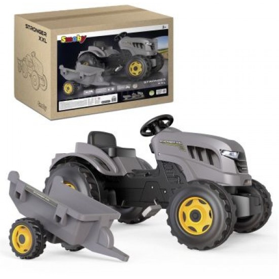 Детски трактор с педали и ремарке Stronger XXL Smoby 7600710202